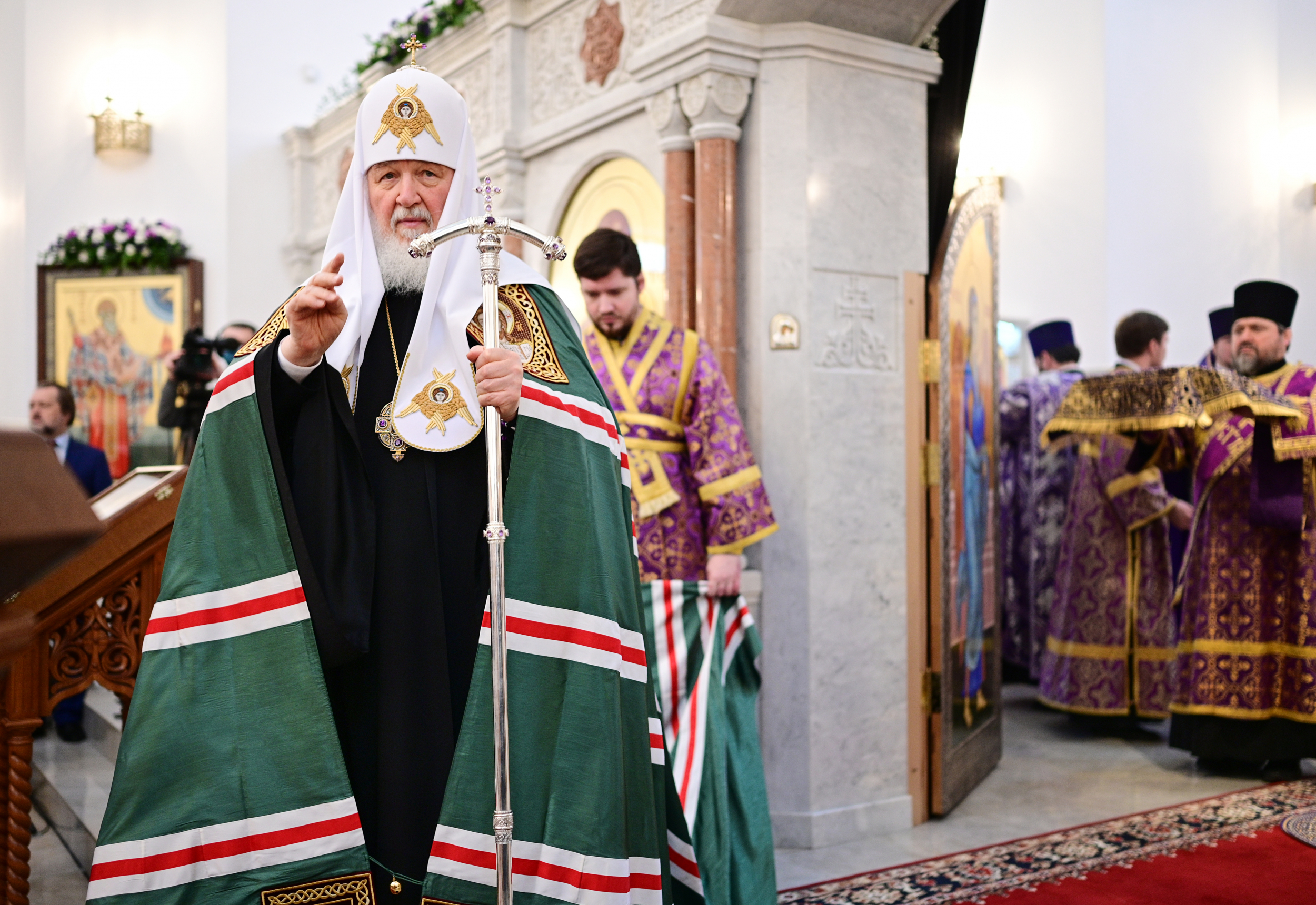 Патриаршая проповедь в Неделю 5-ю Великого поста после Литургии в храме  Покрова Пресвятой Богородицы на Люберецких полях г. Москвы