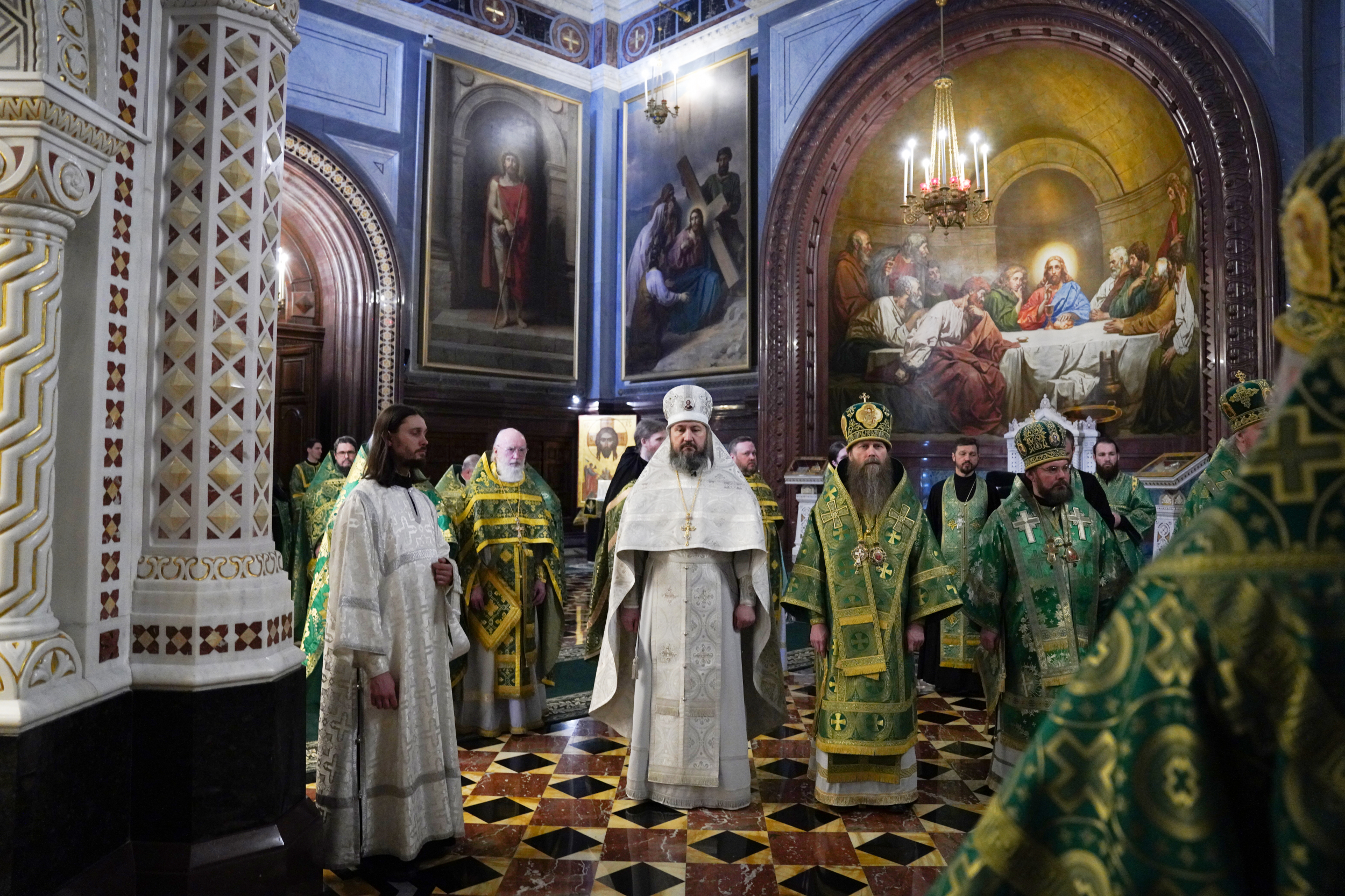 Патриаршее богослужение храме Христа Спасителя